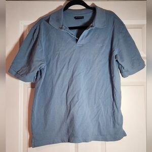 L.O.G.G Blue Cotton Short Sleeve Polo Shirt L